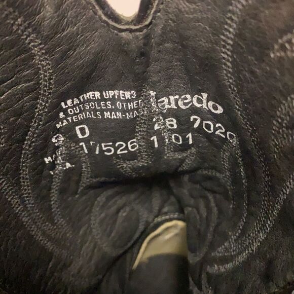 Men’s Laredo Black with Black Stitching Western Cowboy Boots | 9D A22 - Picture 9 of 10